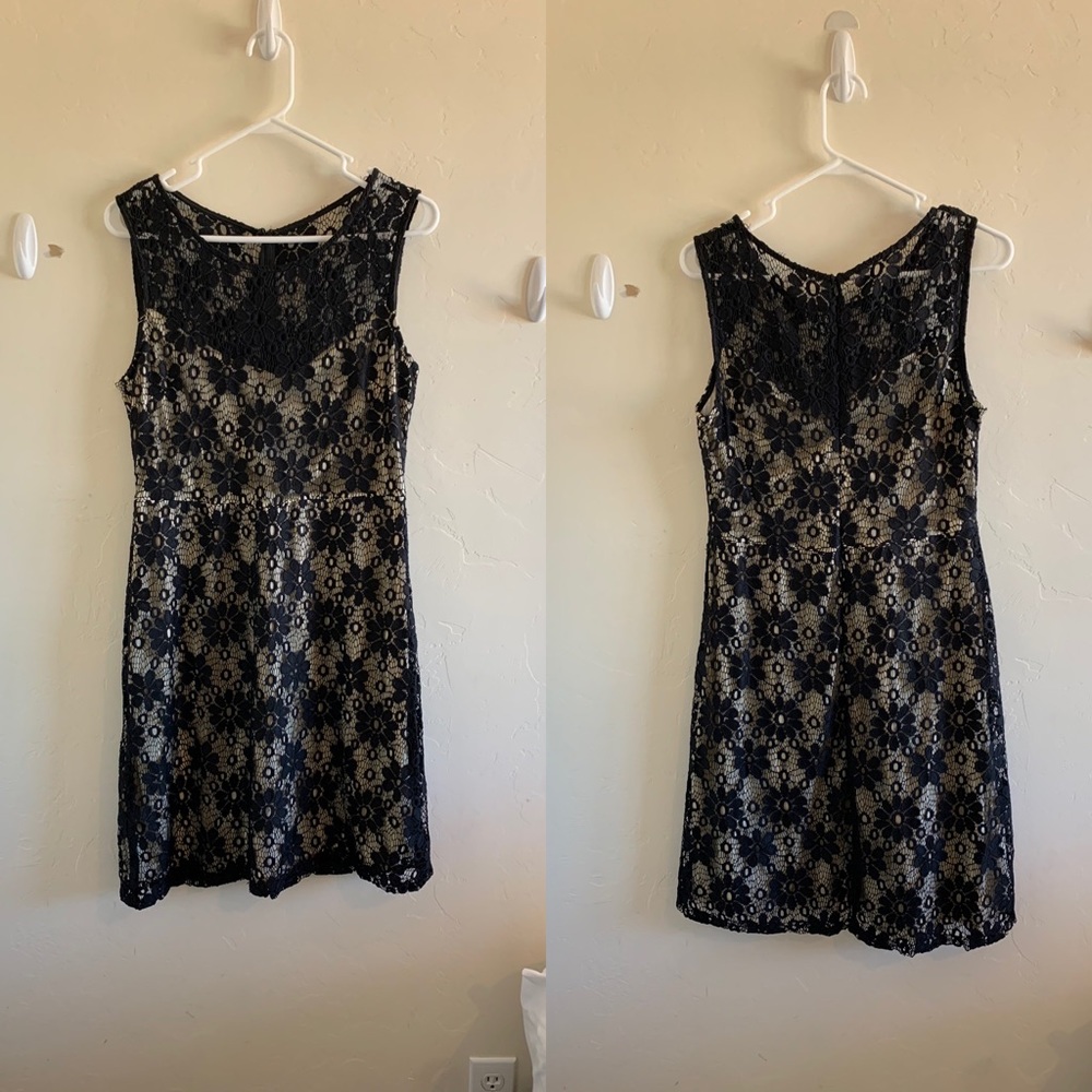 Black lace cocktail dress